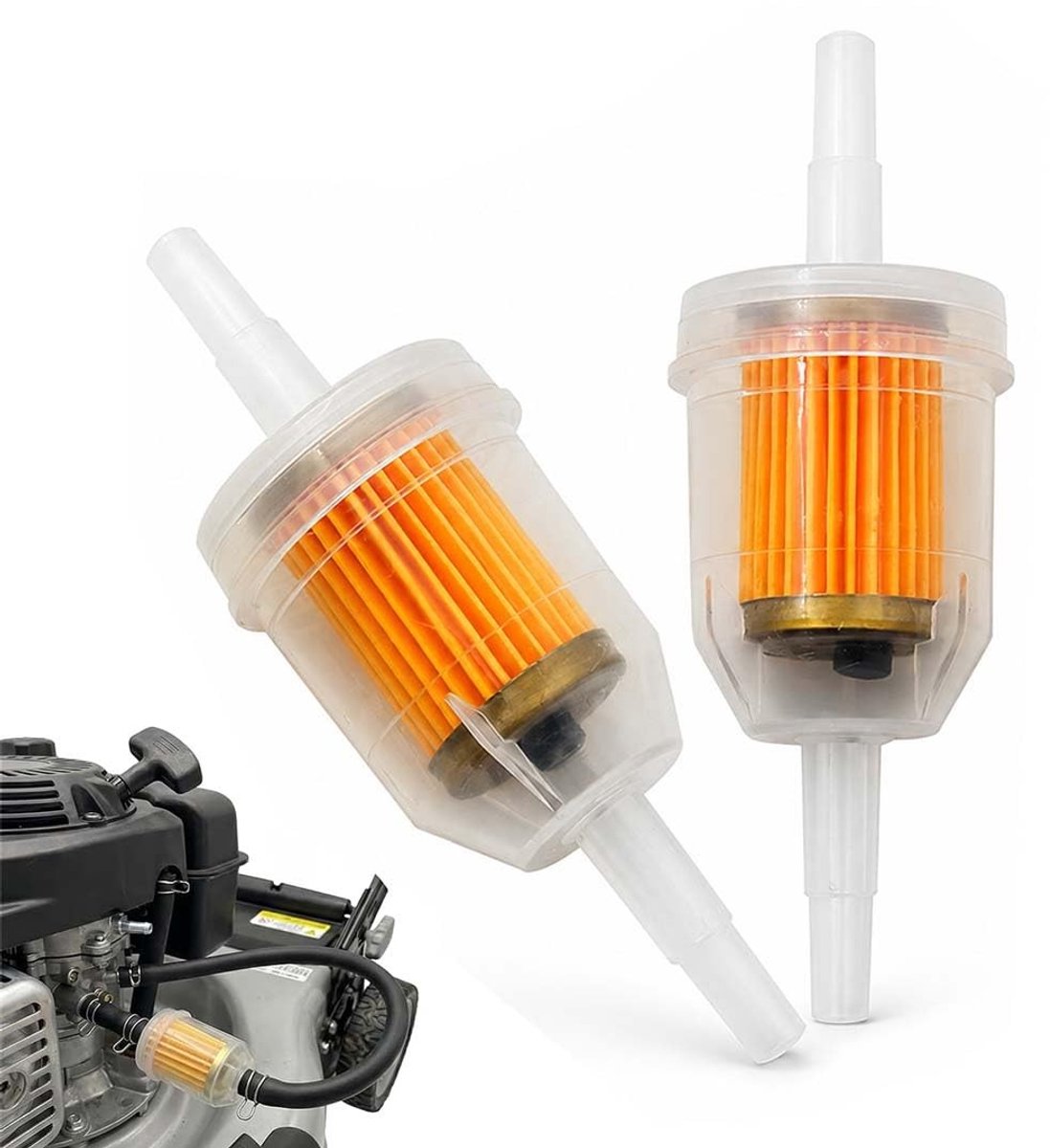 Solidchoice - 2 Stuks Brandstoffilters met Venster en Magneet voor Motorfietsen