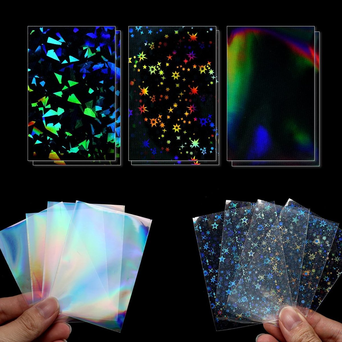 Solidchoice - 150 Stuks Holografische Fotokaarthoesjes voor Verzamelkaarten