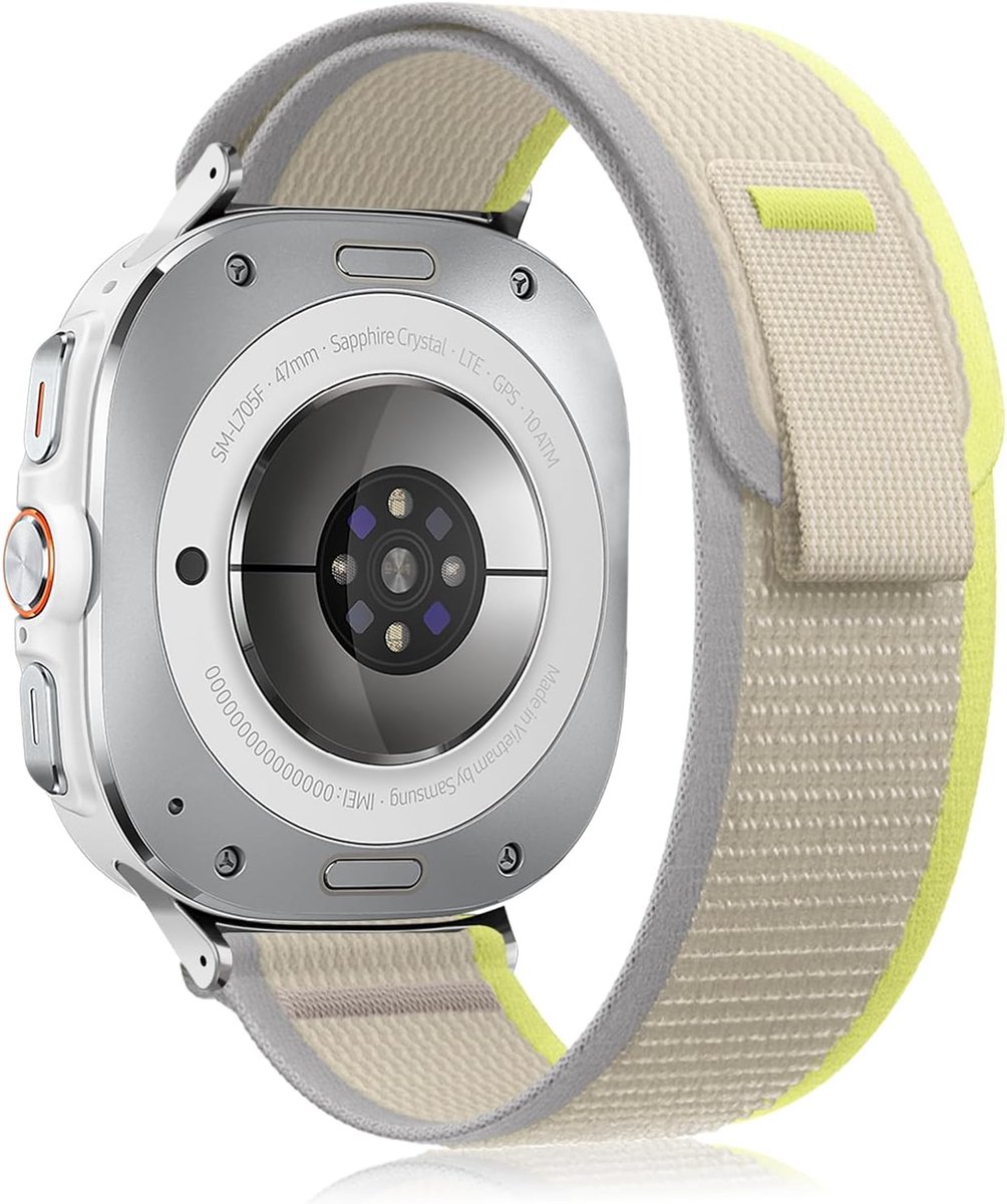 Smartwatch Band Voor Samsung Galaxy Watch Ultra - Gevlochten Nylon - Beige - Comfortabele Pasvorm - ShopVlot