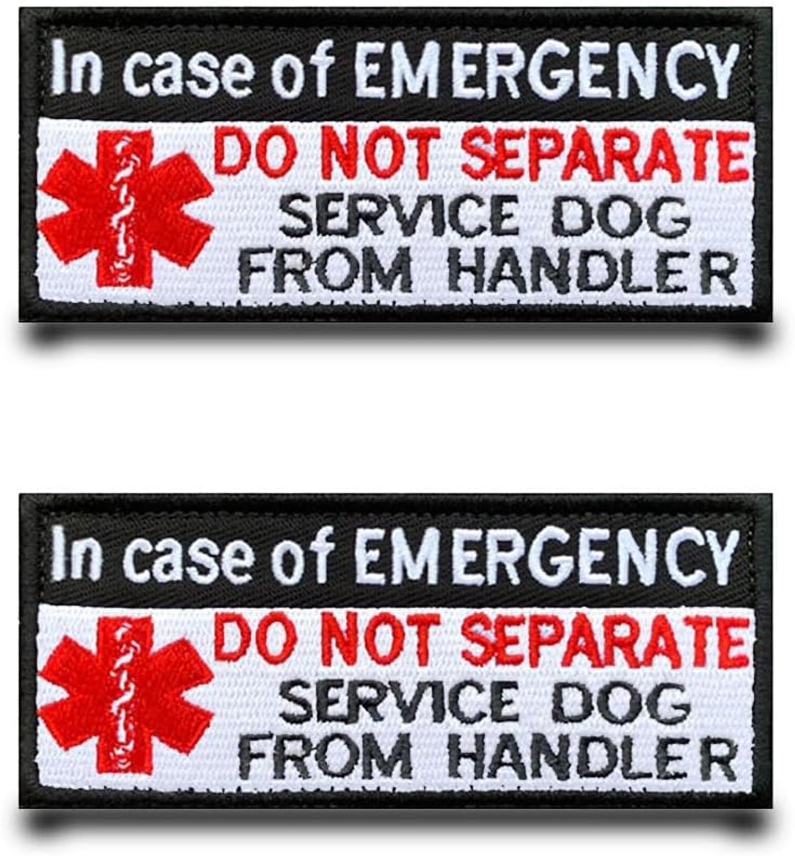 Tactische hondenpatches 10,2 x 4,2 cm - nylon met haaksluiting - grappig ontwerp - ideaal voor hondenharnassen - ShopVlot