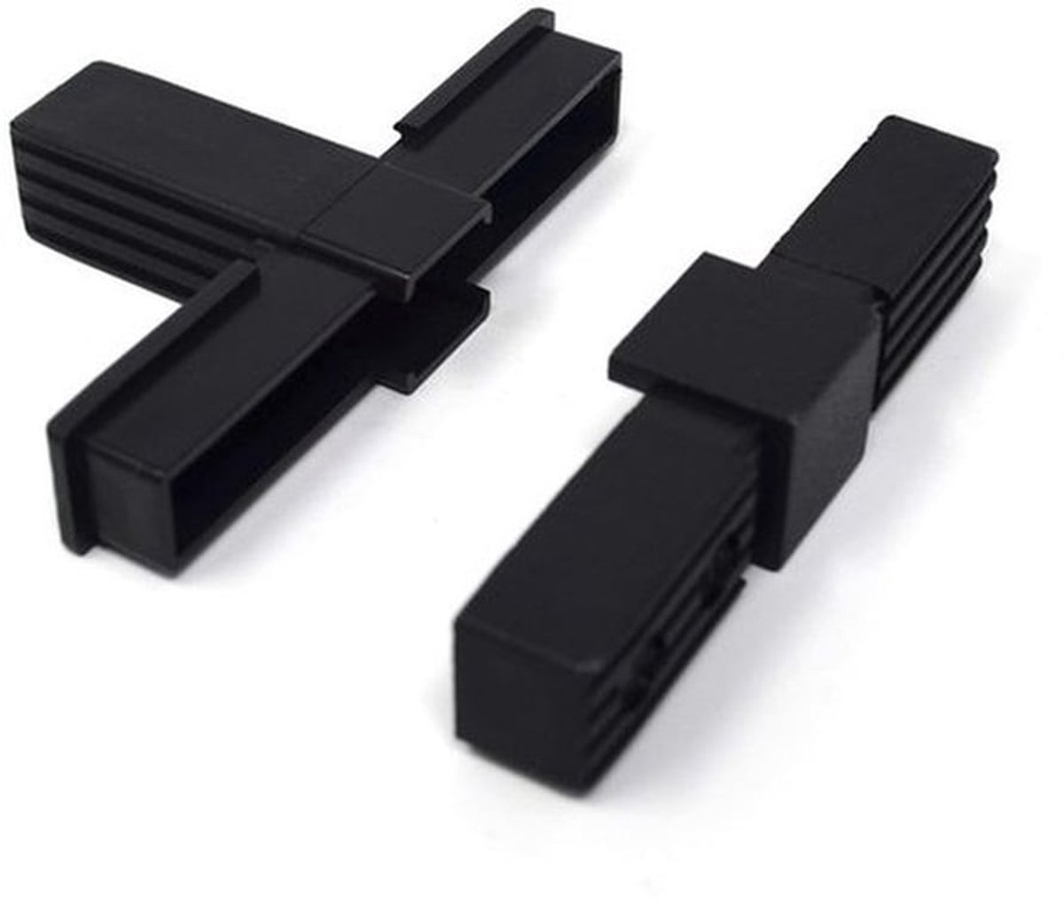 5x T-stuk Connector Voor Vierkante Buizen 20x20x1,5 mm - Tweedelig, Polyamide