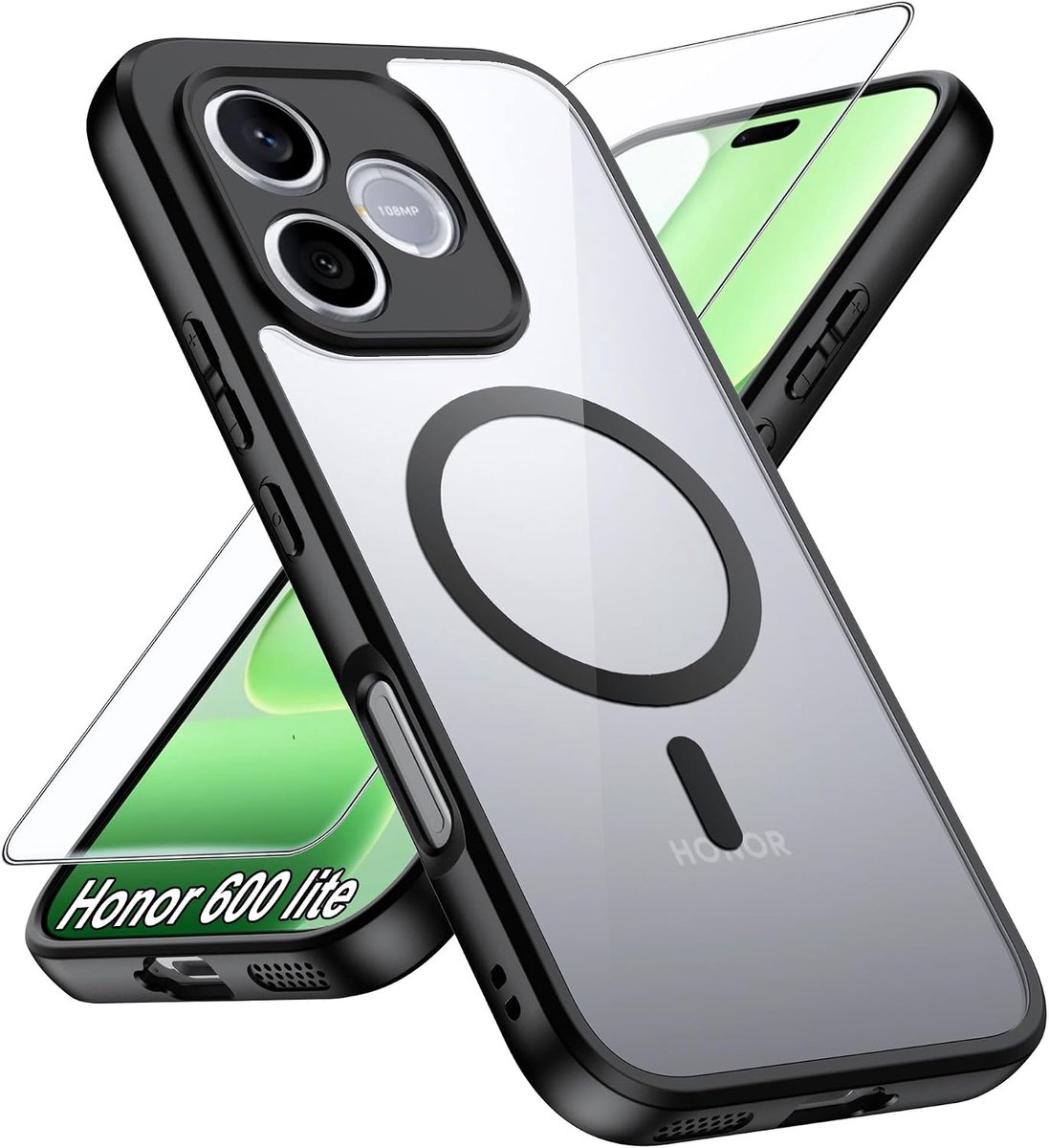 Hoes voor Honor 600 Lite 5G - hoogwaardige PC-beschermhoes - transparant - schokbestendig en comfortabel - ShopVlot