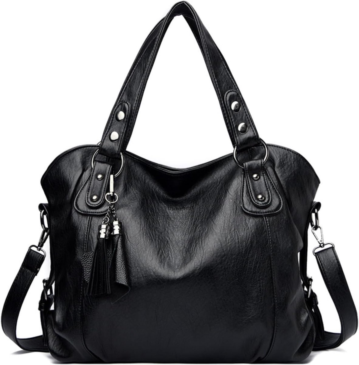 Soft PU Leather Tote Bags For Women Travel Work Handbags Minimalist Leisure Crossbody Bags Satchel - ShopVlot