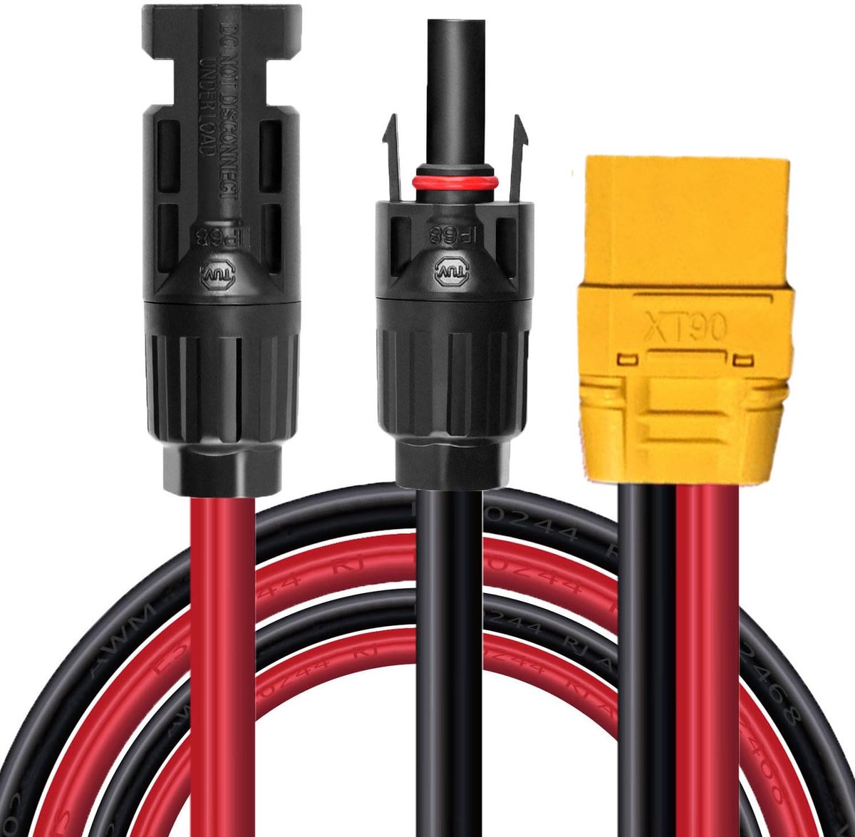 Solar Plug to XT90 Extension Cable 10AWG - Compatible with Bluetti Power Station, 150cm (Female) - ShopVlot