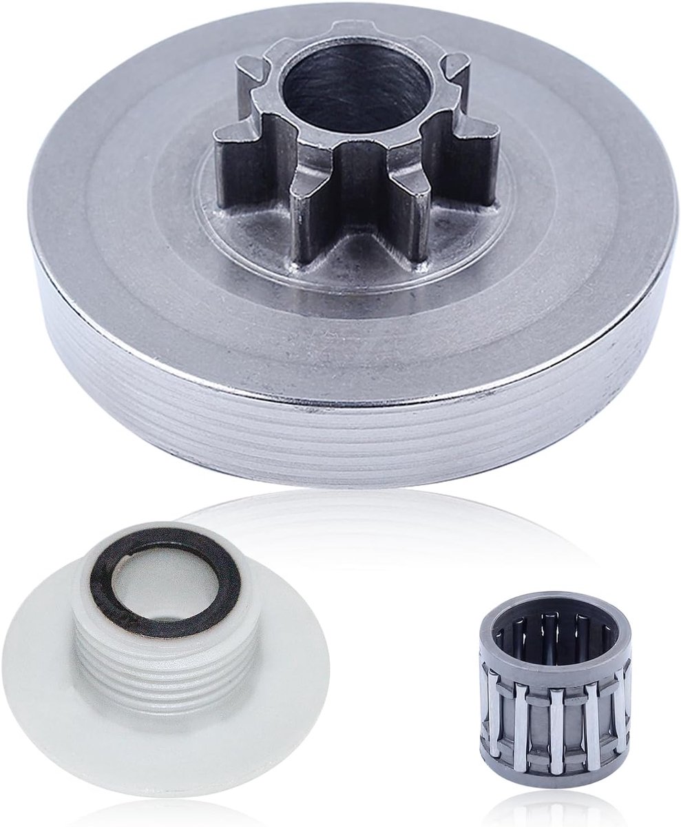 375-7T Clutch Bell Drive Rail Sprocket Drum Snail Transmission For Chinese Chainsaw 4500 45cc 5200 52cc 5800 58cc Saws - ShopVlot