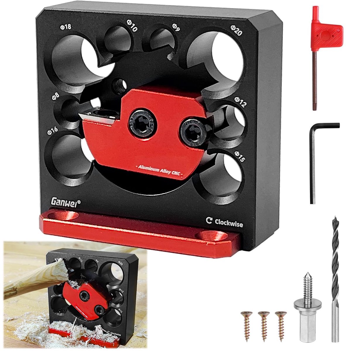 Adjustable Plug Maker, Adjustable 8 Hole Aluminum Alloy Plug Maker, Plug Maker Jigset, Wooden Rod Auxiliary Tool - ShopVlot