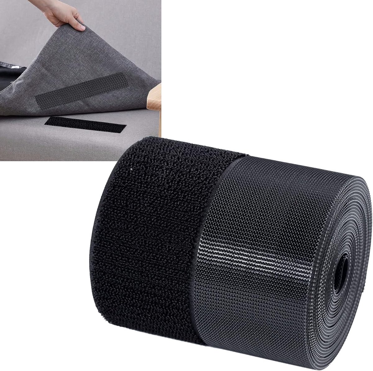TEUVO Heavy Use Self Adhesive, Keeps Pillows and Rugs in Place, Industrial Sticky Tape for Home and Office, 5cm X 4M - ShopVlot