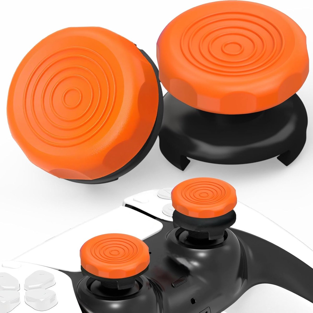 TEUVO 2Stuks Thumbstick Duimgrepen voor PS4-Controller & PS5-Controller, Silicone Thumb Grips Joystickdeksel - ShopVlot