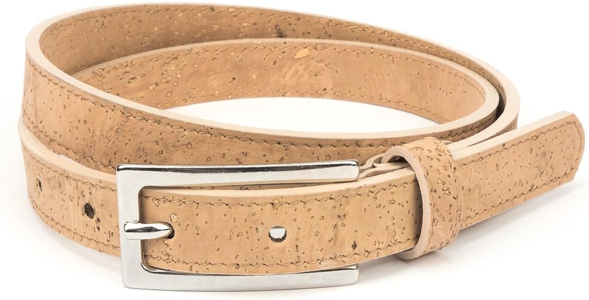 Vegan riem voor dames - verstelbaar - elegant kurk met metalen gesp - stijlvol en duurzaam - ShopVlot