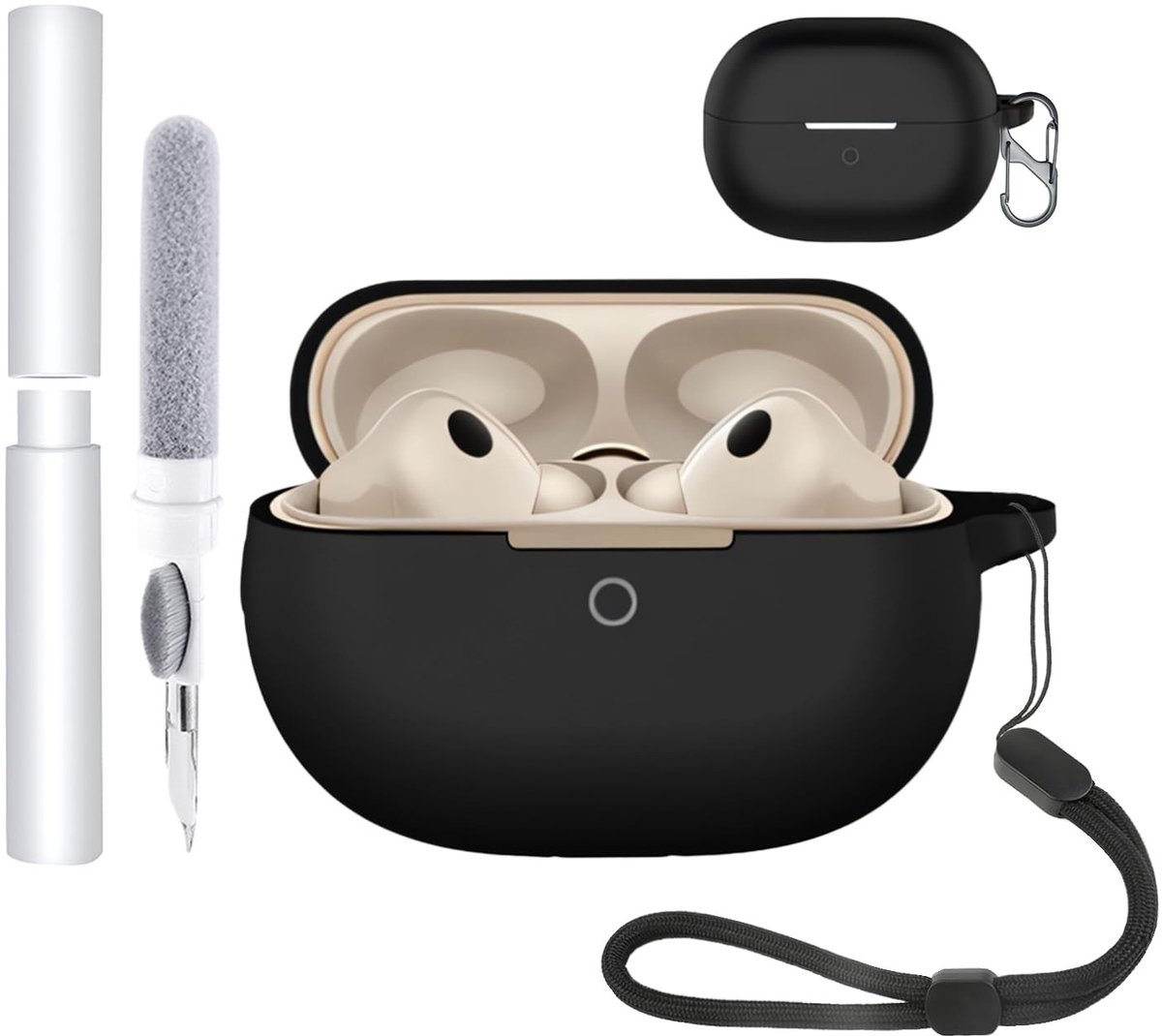 Solidchoice - Siliconen Hoes voor Huawei FreeBuds Pro 5 met Sleutelhanger