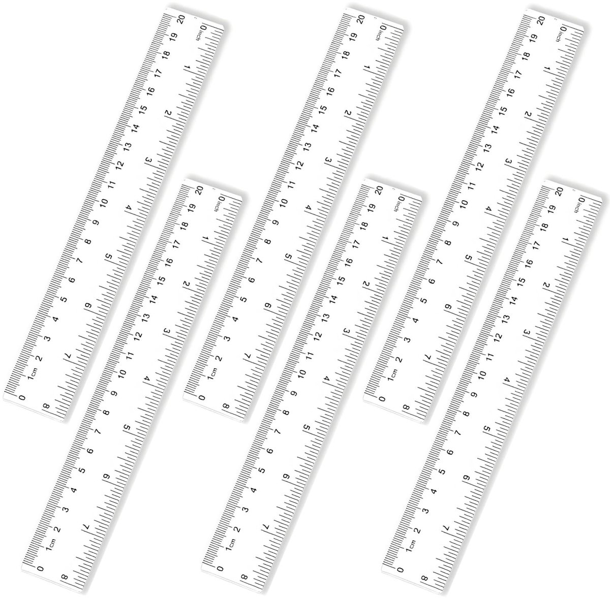 Liniaal 20 cm - Plastic transparant - Flexibel en nauwkeurig - Ideaal voor school en kantoor - ShopVlot