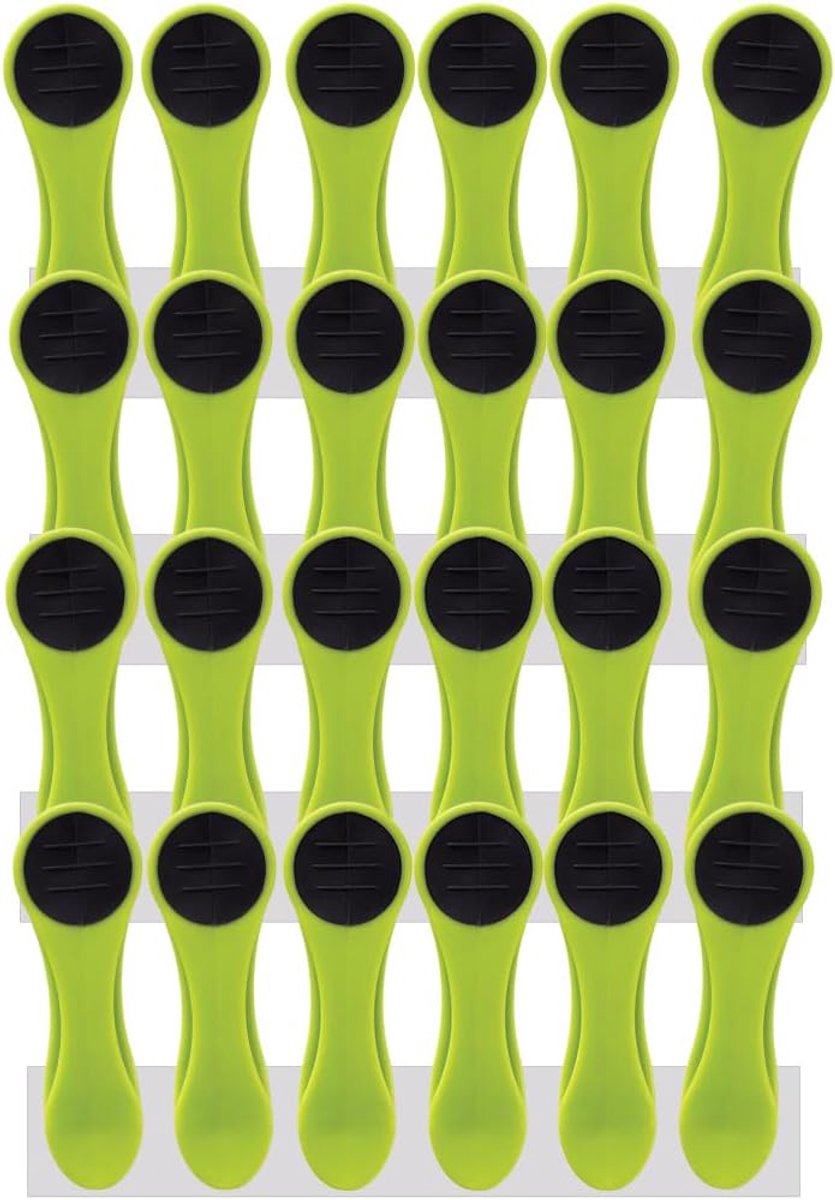 Wasknijpers 24 stuks - groen/anthraciet - zachte grip - ideaal voor delicate was - ShopVlot