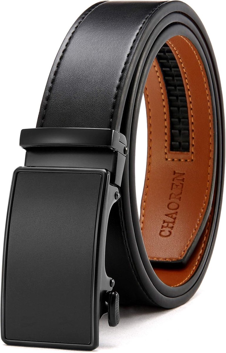 Leren riem 35mm - verstelbaar - ratchet systeem - perfecte pasvorm - ShopVlot