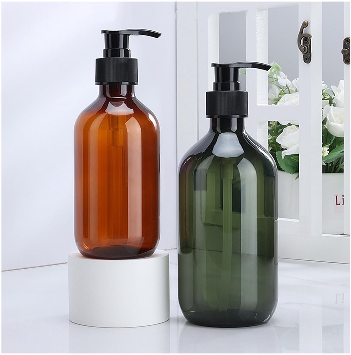 Solidchoice - 500ml Zeepdispenser met Pomp voor Keuken en Badkamer