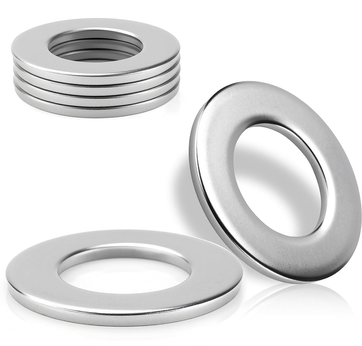 Vlakke ringetjes M36 - RVS A2 304 - Set van 6 - Voor bevestigingen - ShopVlot