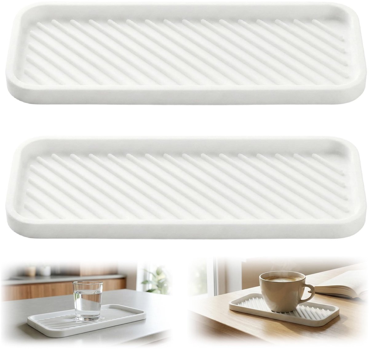 Solidchoice - Set van 2 Siliconen Gootsteenorganizers voor Keuken