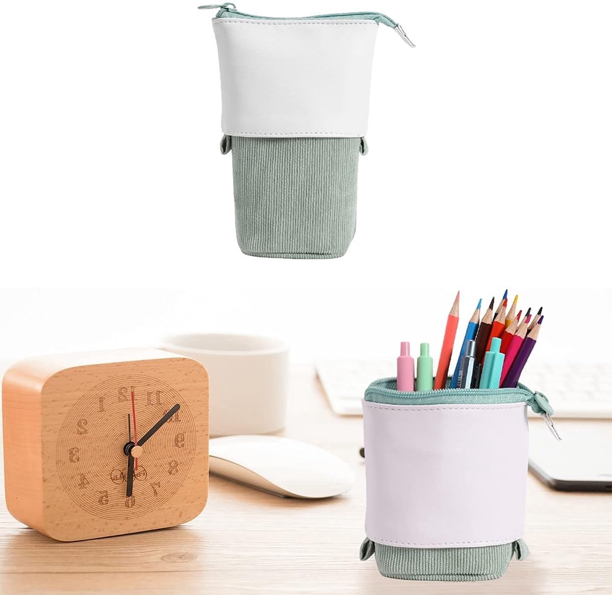 Solidchoice - Pop-Up Pennenhouder met Telescopisch Ontwerp in Corduroy