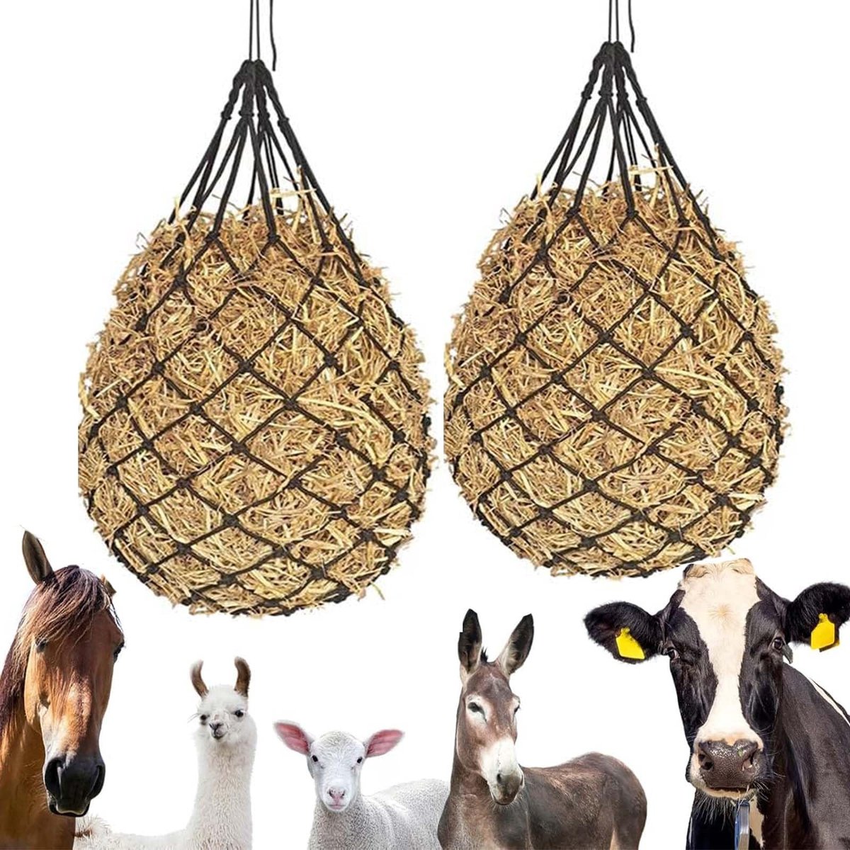 Solidchoice - Hooi Net voor Paarden met Gecontroleerde Eet Snelheid
