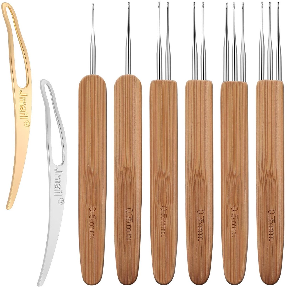 Solidchoice - Set van 8 Dreadlock Haakgereedschap voor Haarvlechten