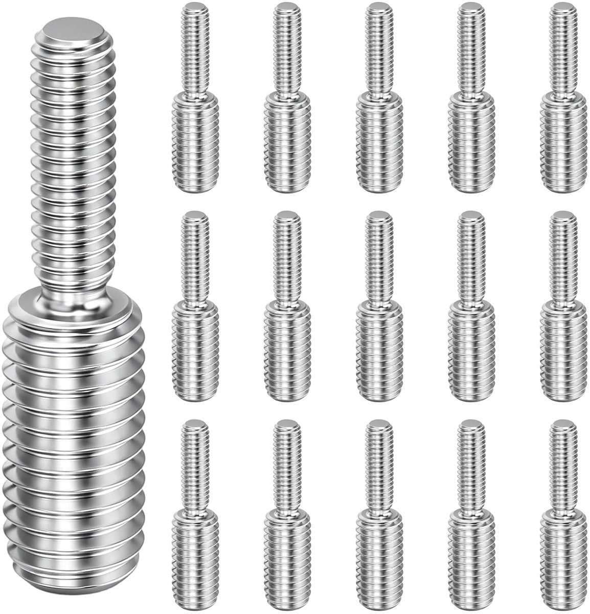Schroefdraadverloopadapter M6 naar M10 - 304 roestvrij staal - dubbele schroefdraad - ShopVlot