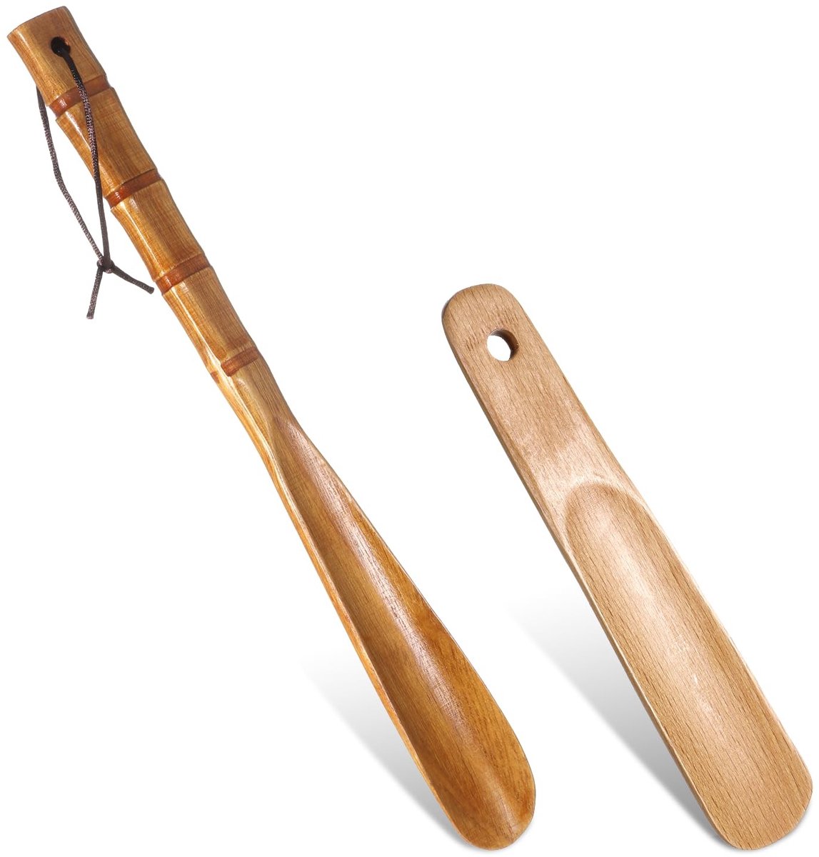 Solidchoice - Set van 2 Houten Schoenlepels voor Mannen en Vrouwen