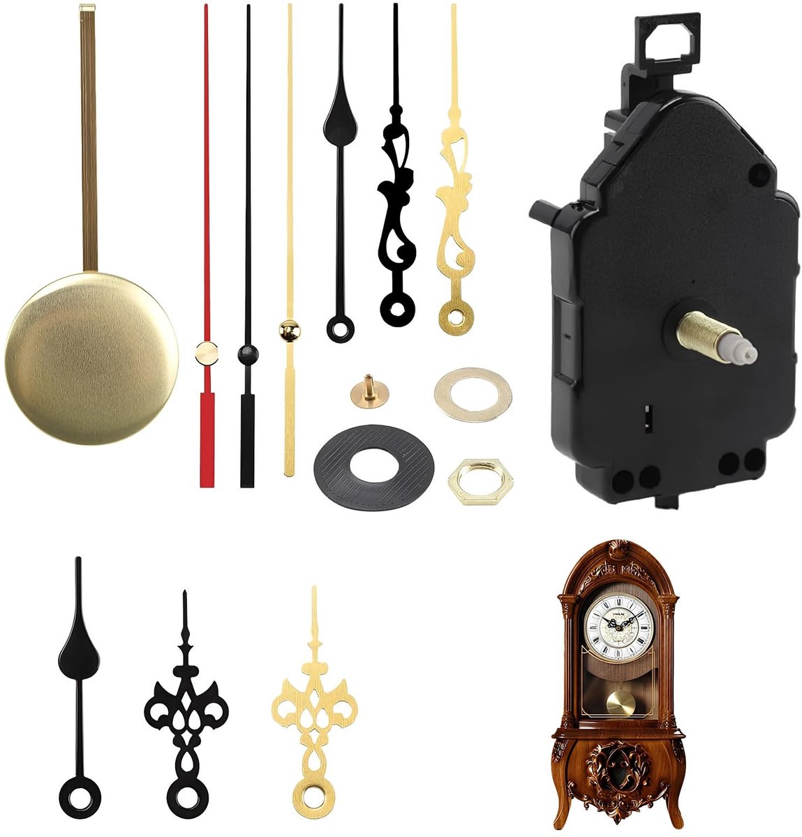 Solidchoice - 15-delige Wandklok Mechanisme Set