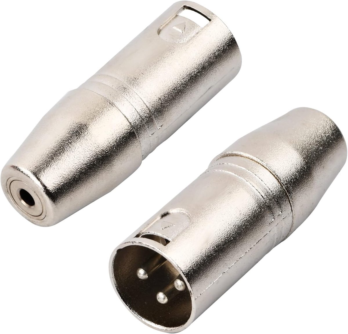 XLR naar 3.5mm jack audio converter - 2 stuks - duurzame metalen constructie - ideaal voor camcorders - ShopVlot