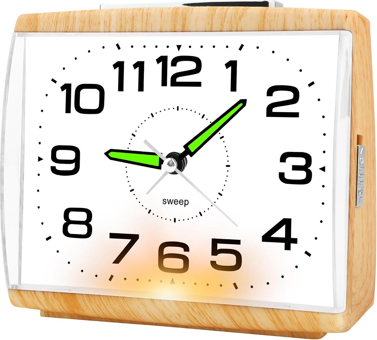 Nachtkastje wekker zonder tikken - groot display - stil uurwerk - ideaal voor senioren - ShopVlot