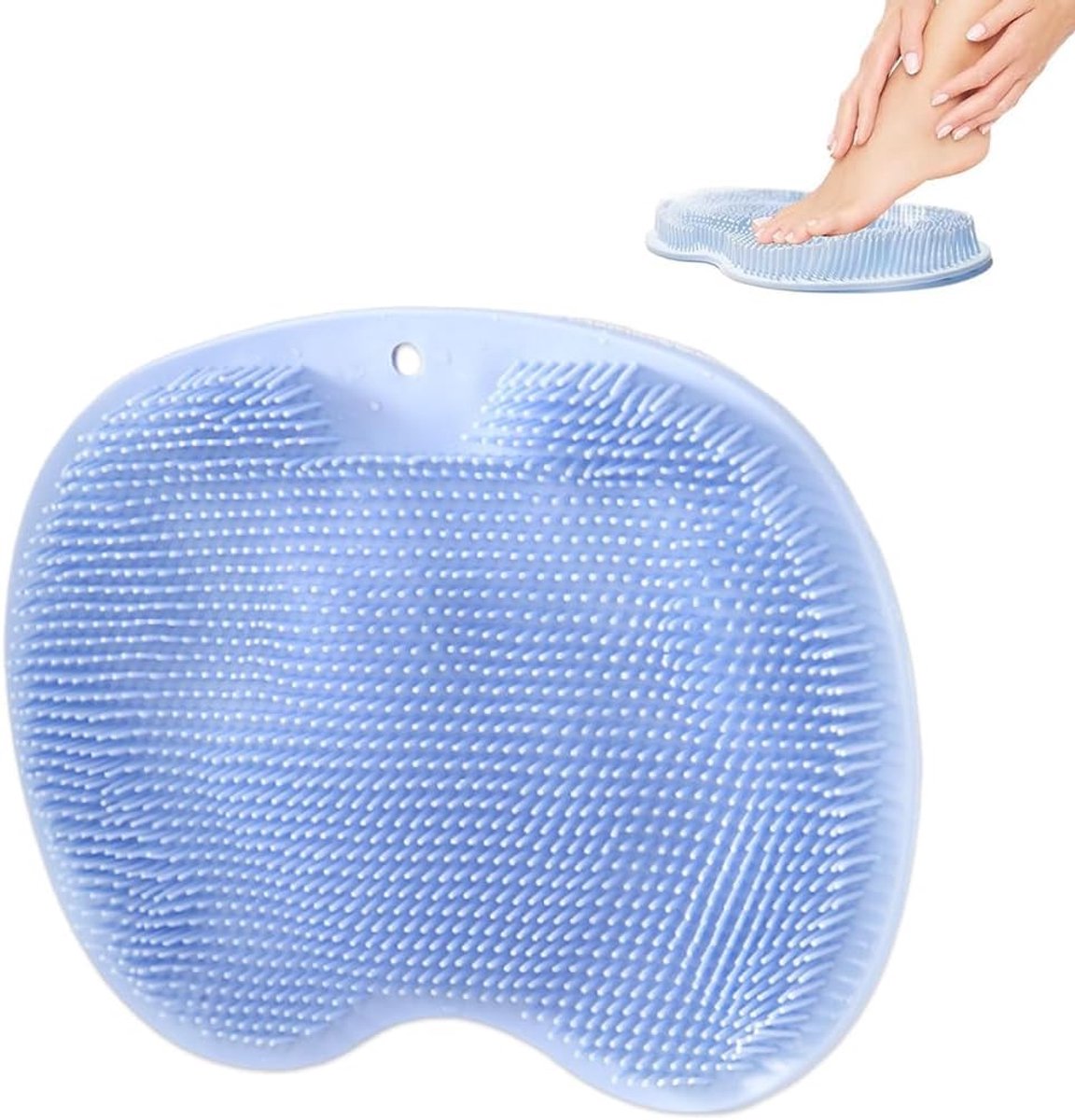 Antislip voetborstel - siliconen douchemat - met zuignappen - voor grondige voetreiniging - ShopVlot