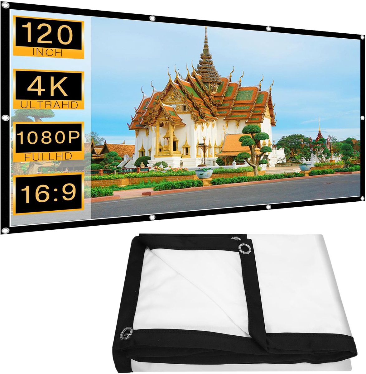 Solidchoice - 120 Inch Projectiescherm voor Binnen en Buiten