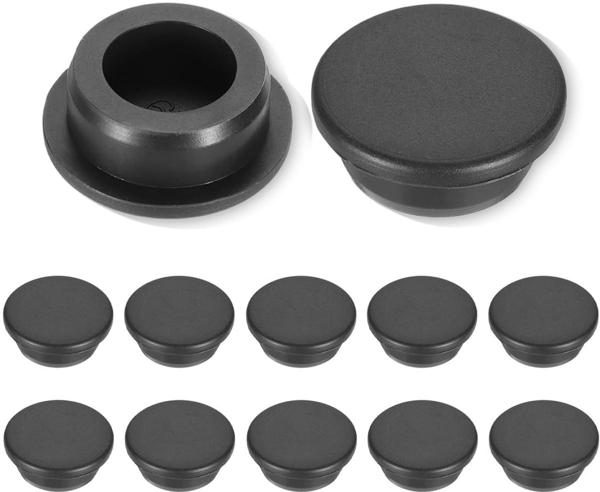 Solidchoice - Set van 10 Zwarte Siliconen Rubber Doppen voor Openingen