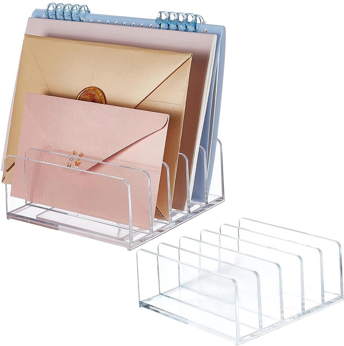 Solidchoice - Acryl Bureau Organizer met 5 Compartimenten