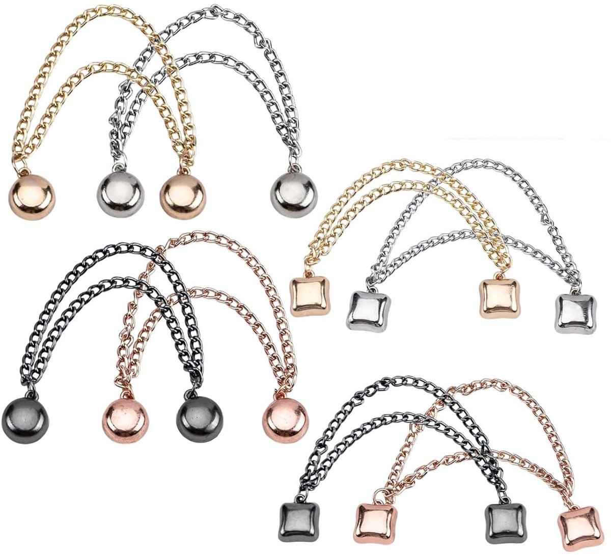 Solidchoice - Set van 8 Magnetische Klemmen voor Kleding