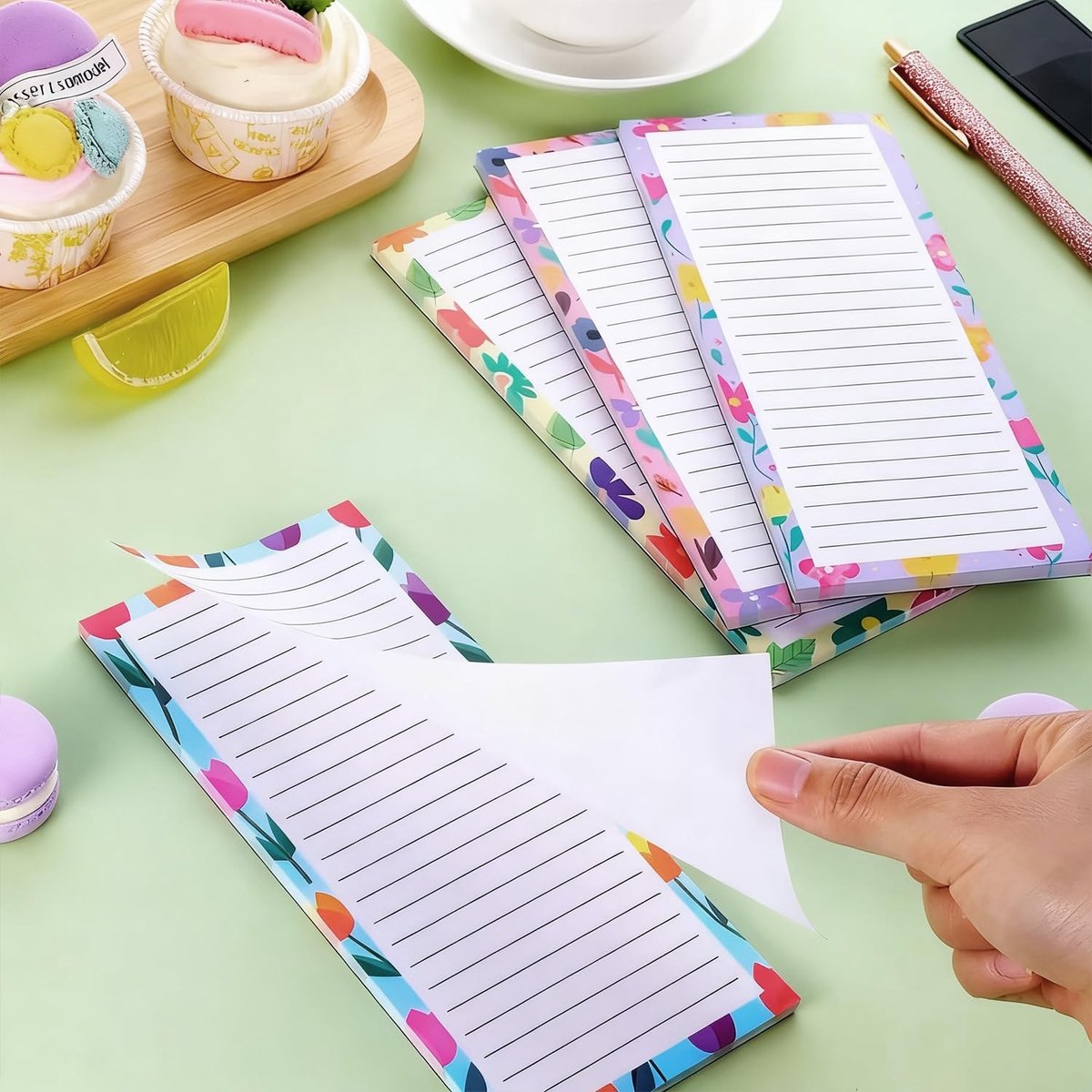 Solidchoice - Set van 4 Magnetische Notitieblokken voor de Koelkast