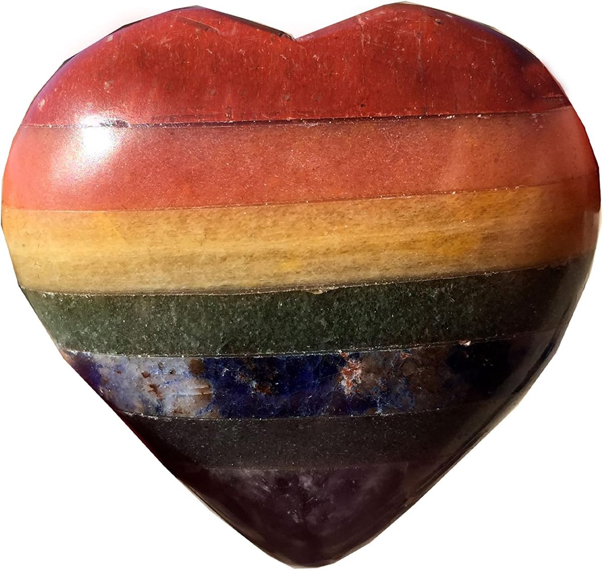 Chakra stenen hartvormig - 7 stenen set - unieke healing stenen - bevorder je energiebalans - ShopVlot