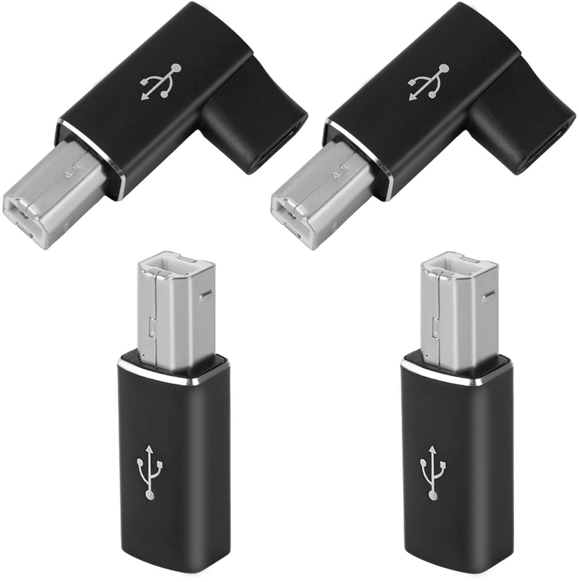 Solidchoice - USB B naar USB-C Adapter Set, Geschikt voor Diverse Apparaten