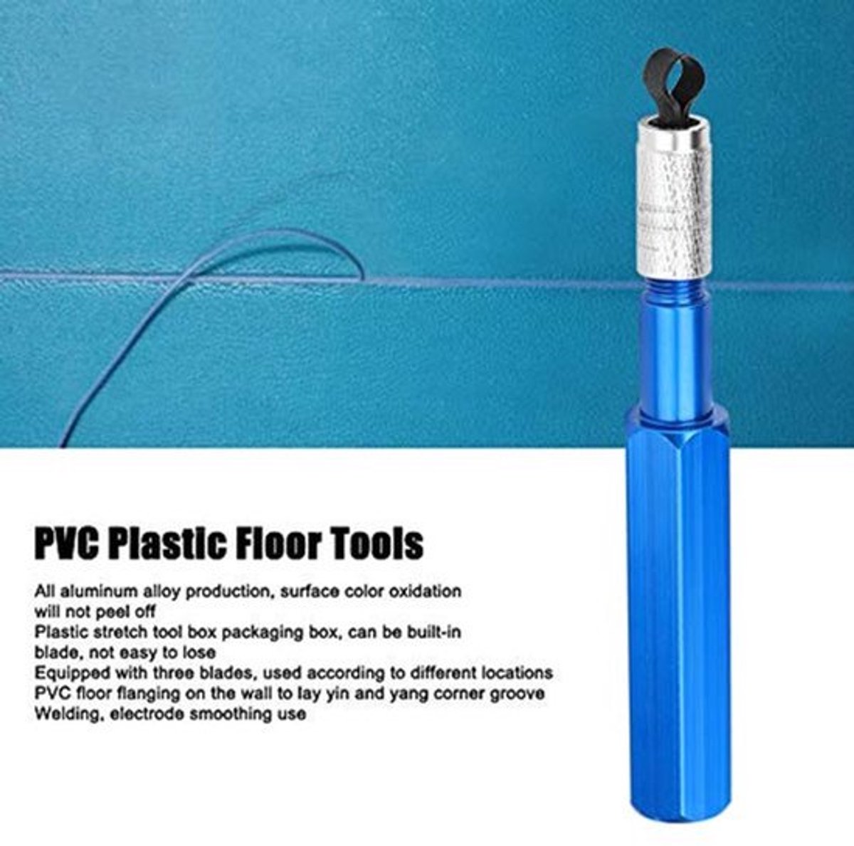 Vloer Snijmes - PVC Plastic Planer met 3 Blades - Aluminium Handvat