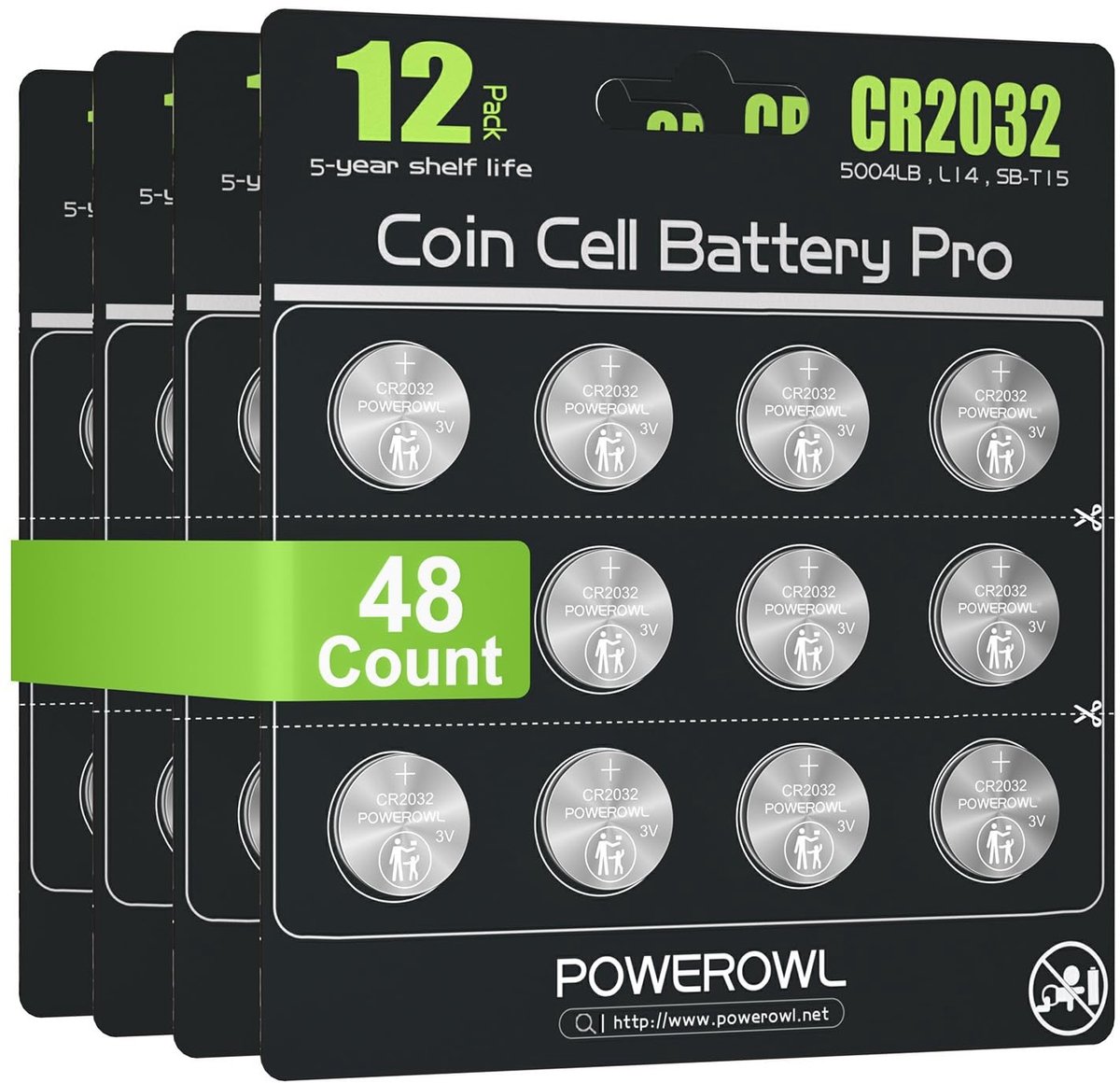 Solidchoice - CR2032 Lithium Batterijen Set van 48 Stuks
