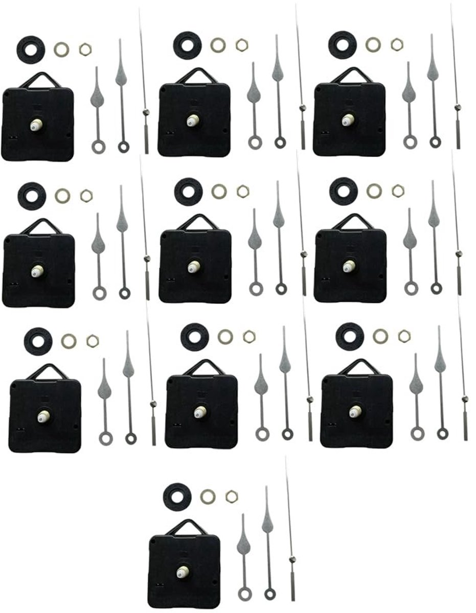 Solidchoice - 10 Stuks Stille Quartz Klok Mechanisme Set