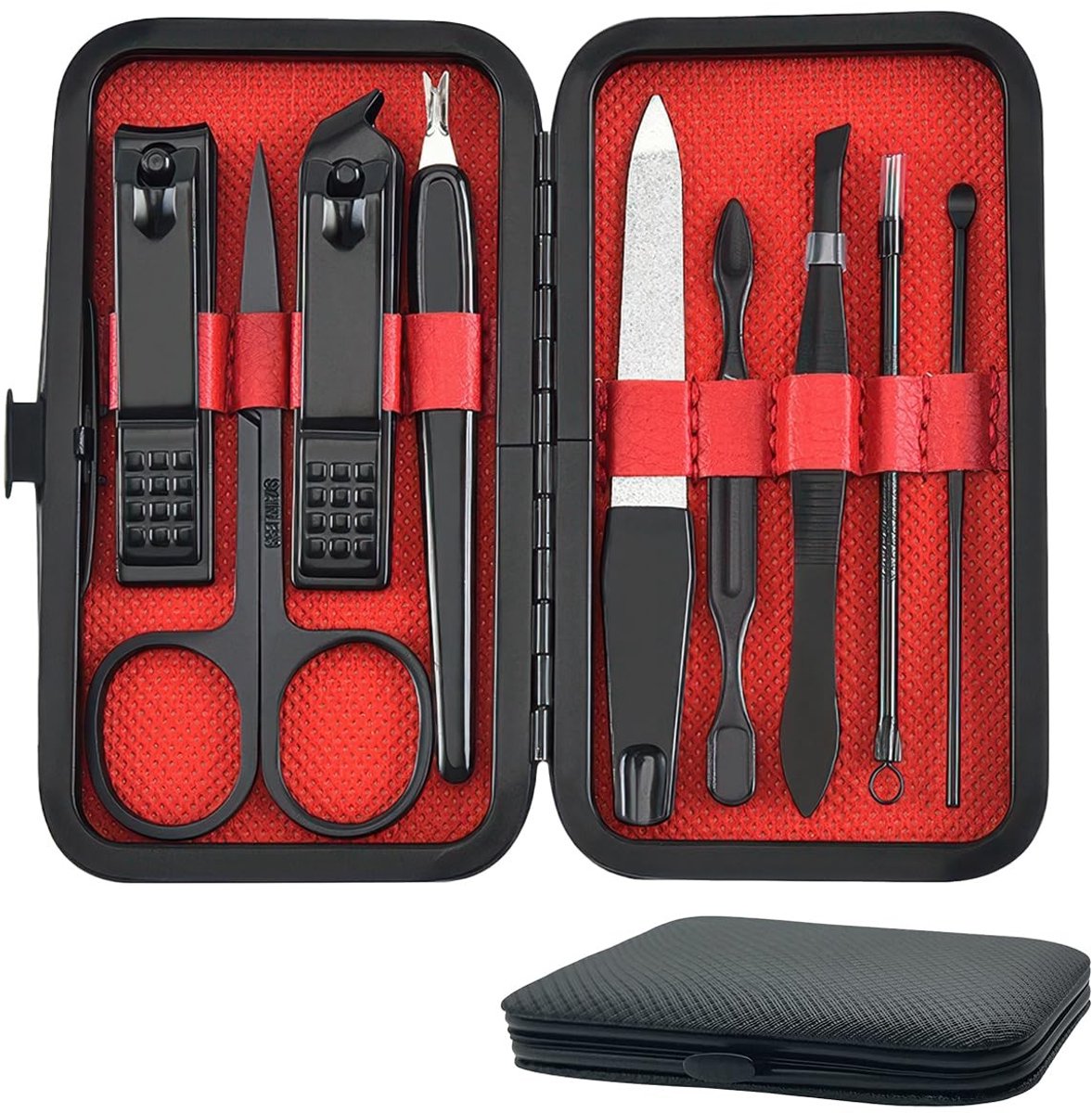 9-delige manicureset - draagbare reisset - nagelknipper - perfect voor persoonlijke verzorging - ShopVlot