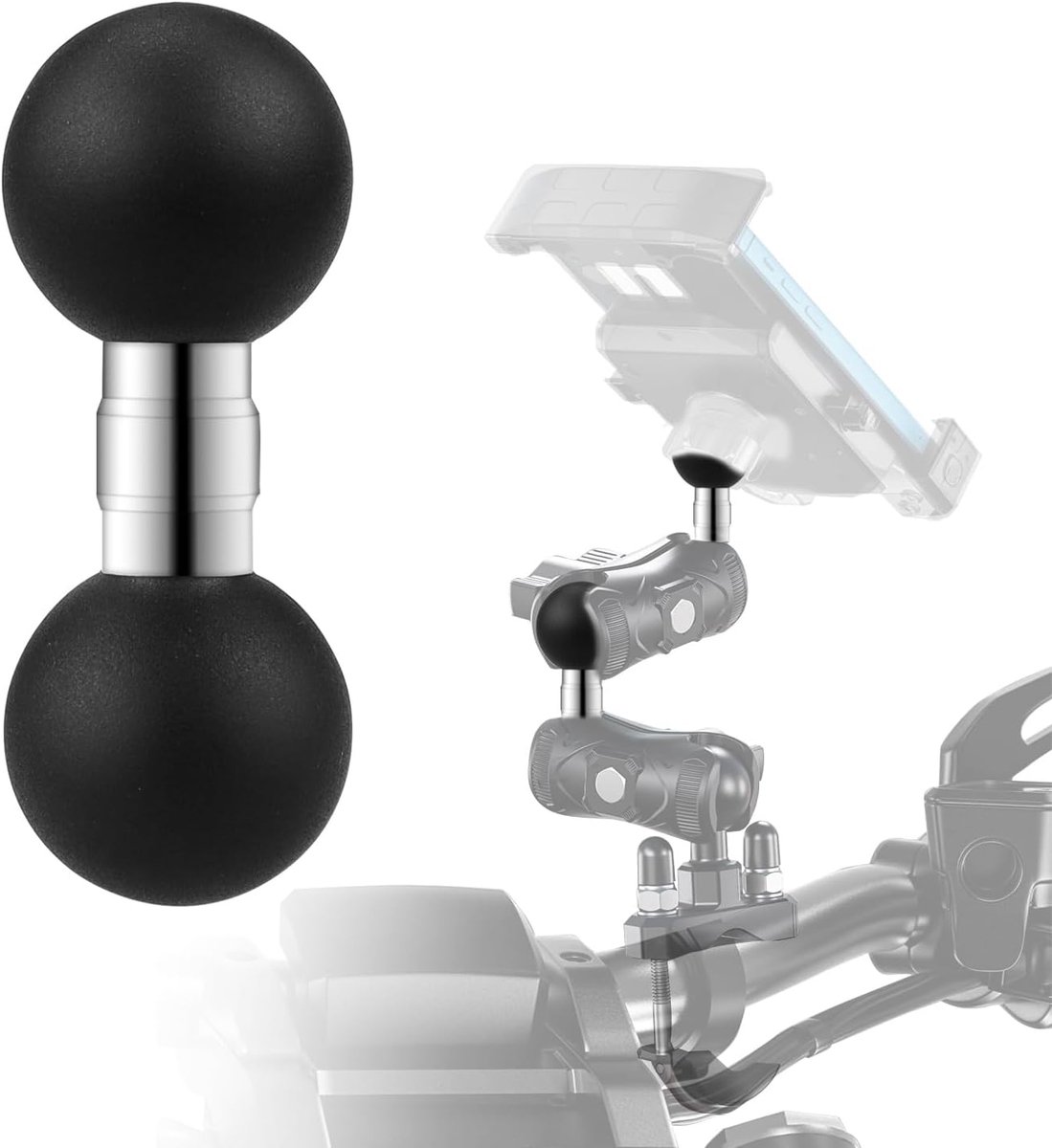 Ball Adapter Ball Mount Holder Ball Arm Compatible with RAM Dual Ball Pedestal GPS Holders for Mobile Phone Bicycle - ShopVlot