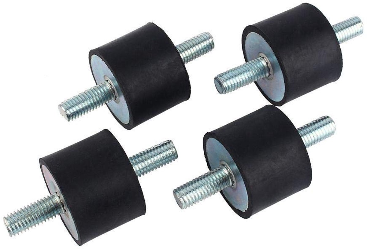 Rubber Buffer M10, 40 x 30 Rubber Dampers, 4 Pieces Rubber Vibration Damper, Anti-Vibration, Rubber Bearings - ShopVlot
