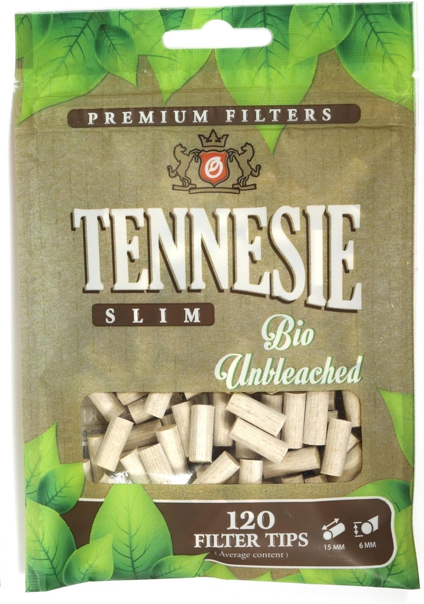 Ongebleekte Organische Slim 6mm BIO Filters x 120 - ShopVlot