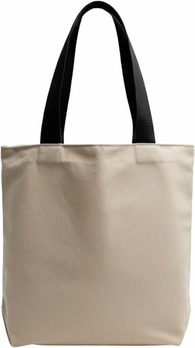 Cotton tote bag 100% cotton: spacious with inner pocket and zip, robust fabric shopper, large bottom handbag - ShopVlot
