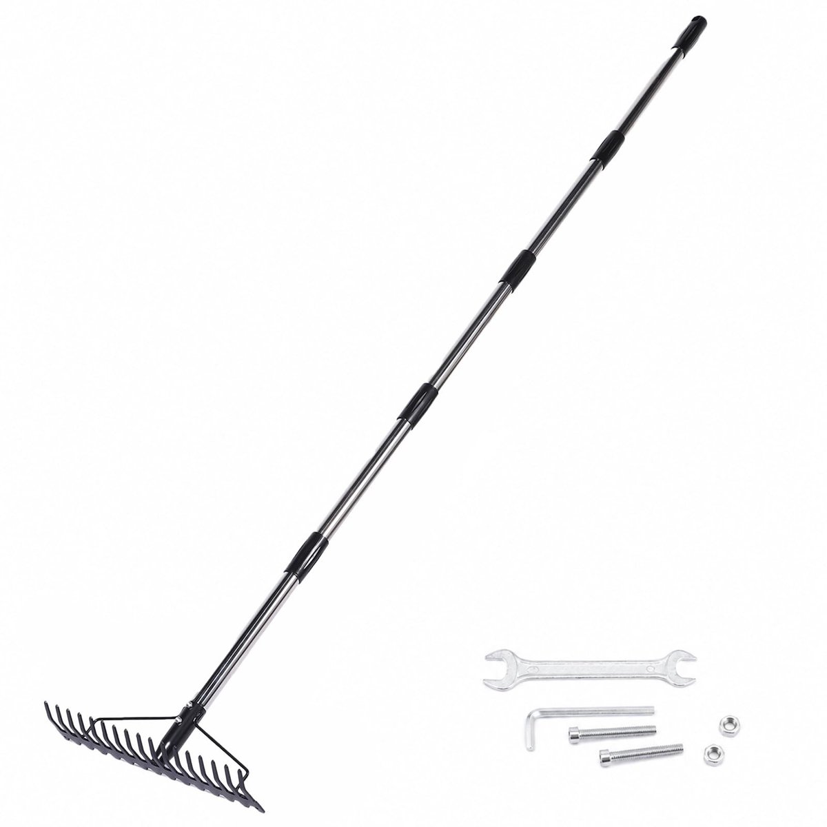 Solidchoice - Metalen Tuinhark 194 cm - Gazonhaak met Handvat