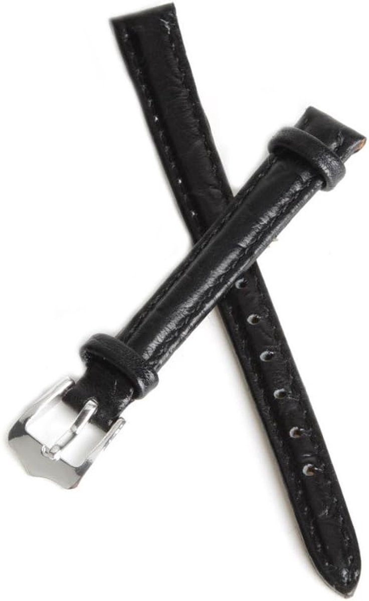 ODETOJOY Watch Strap 10mm PU Leather Black Narrow Bracelet for Women Replacement Band Repair Accessories - ShopVlot