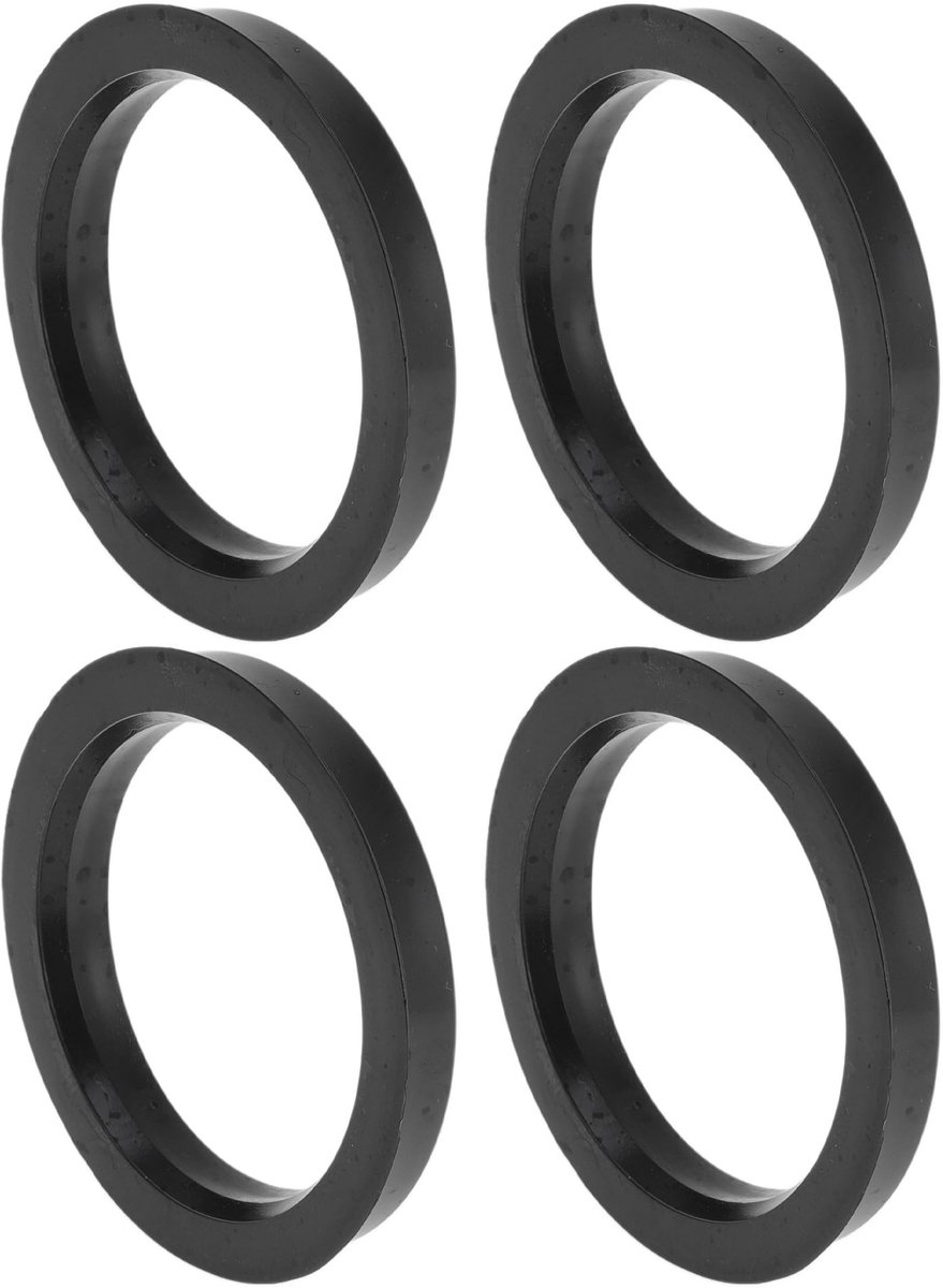 Solidchoice - Auto Wiel Hub Centric Ringen Zwart Polycarbonaat 4 Stuks