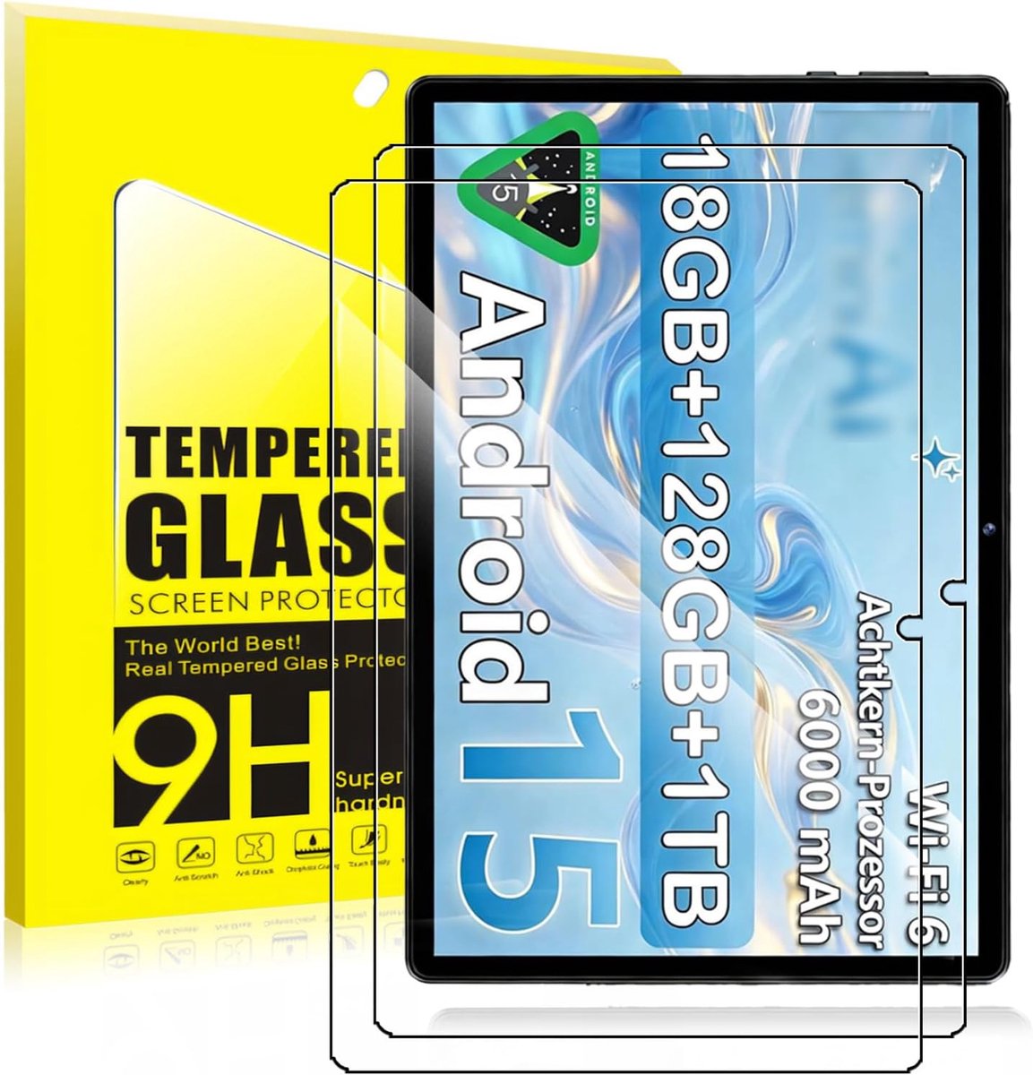 2 stuks displaybeschermfolie van gehard glas voor UBDXBD L90G 10 inch tablet, 9H hardheid, krasbestendig - ShopVlot