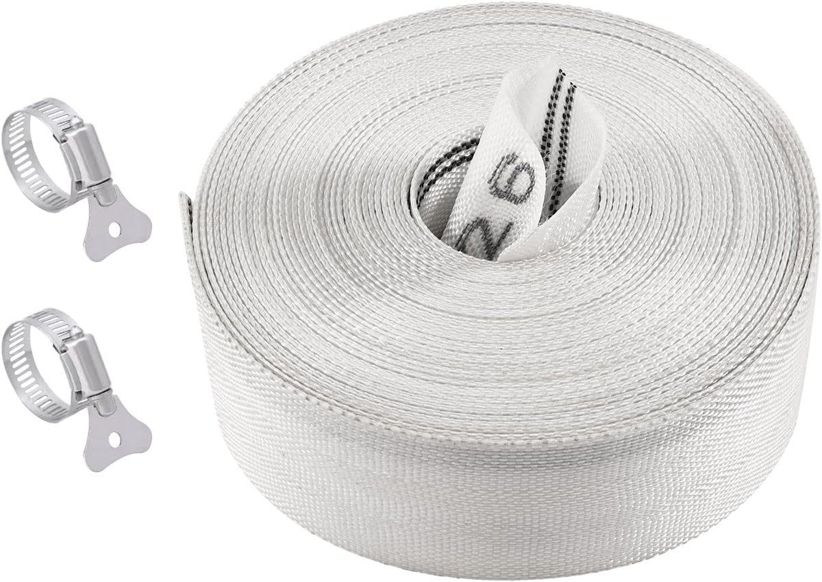 Industriële slang Ø 1 1/4 inch - 32 mm - platte slang - ideaal voor vuilwaterpompen - ShopVlot