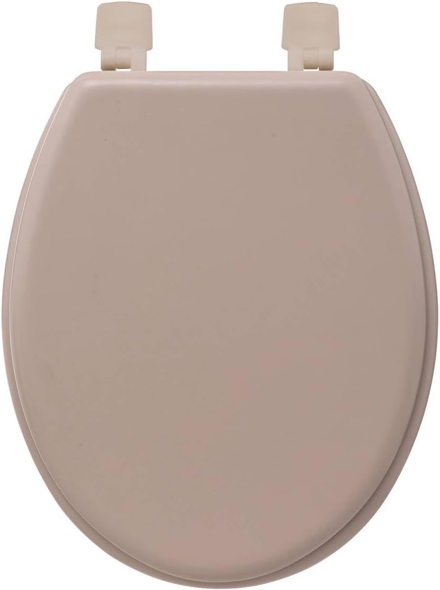 Toiletzitting standaard 37 x 43 cm - beige linnen - van MDF hout - eenvoudig te monteren - ShopVlot